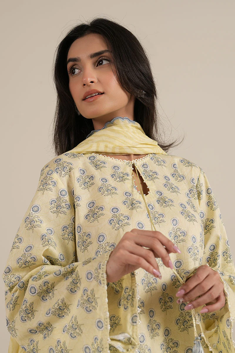 Cross Stitch - LEMON HAZE - Lawn - 3 Piece - Unstitched - Image 2